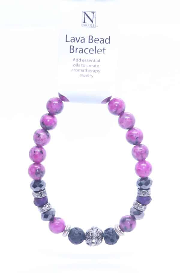 Lava Bead Braclelet Purple 2 scaled