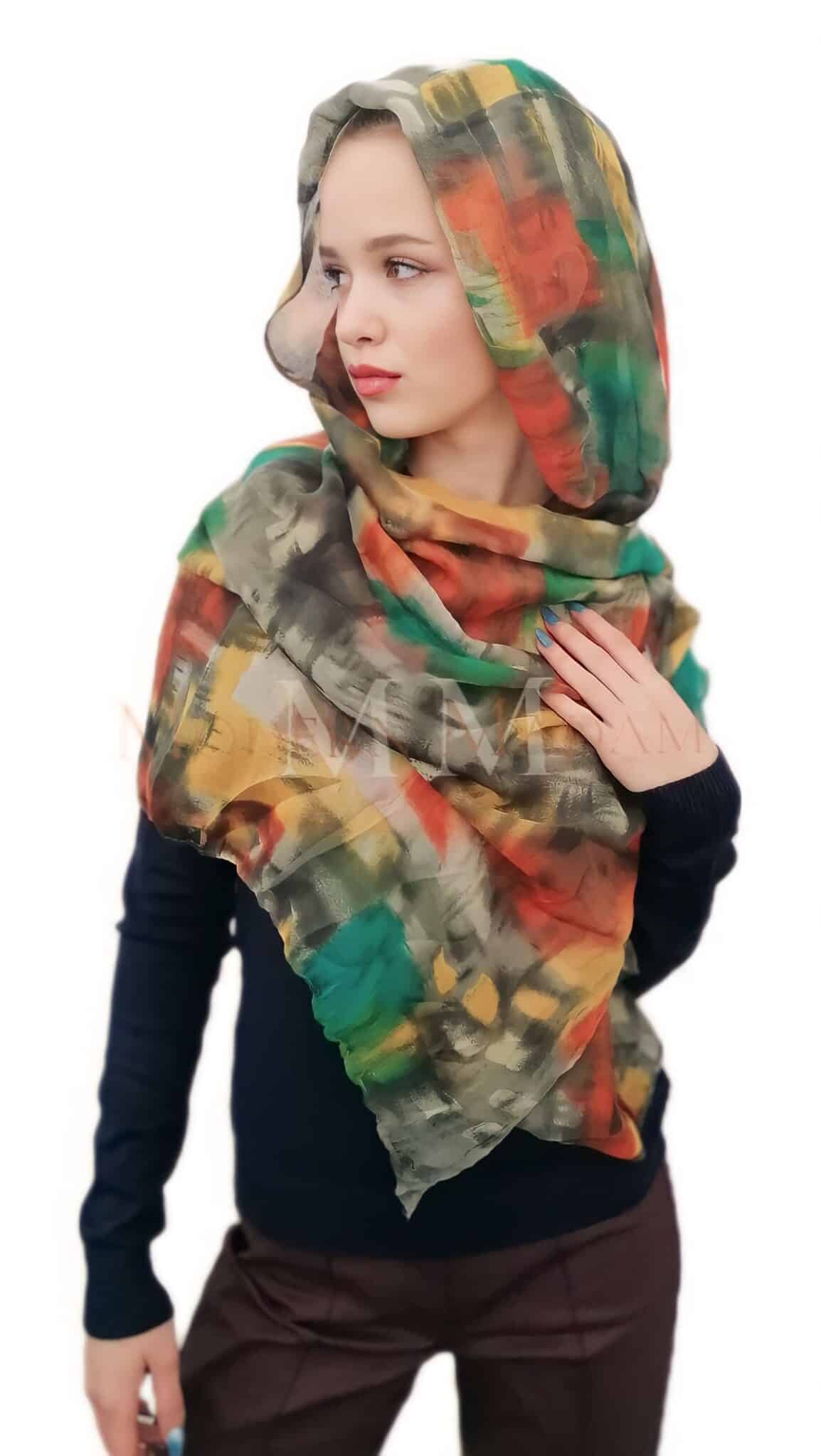 Lightweight Colorful Cotton Scarf 1 scaled