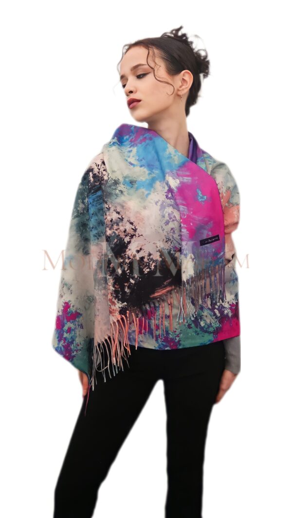Luxury Multicolour Cashmere Scarf MM 6 scaled