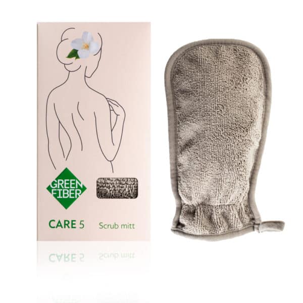 CARE 5 Scrubbing mitten for the shower grey 1