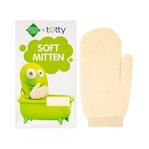 Childrens soft mitten Green Fiber Totty beige 1