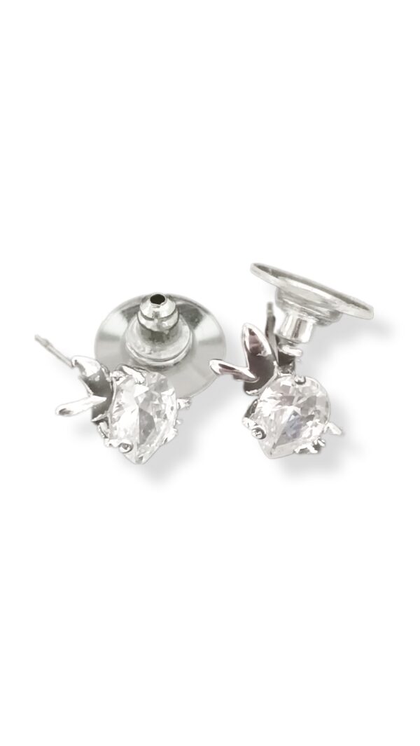 Rabbit Earrings with Zircon stone 1 scaled