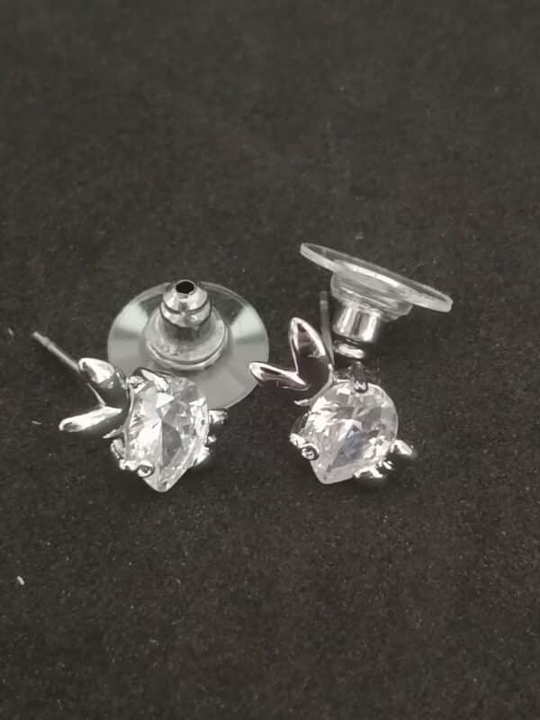 Rabbit Earrings with Zircon stone 3 scaled