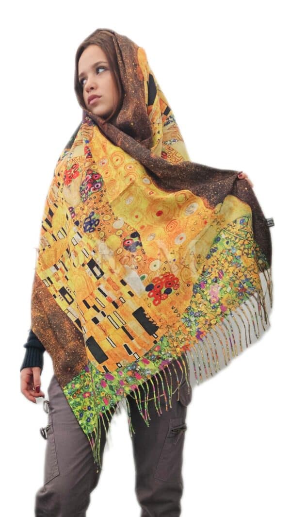 Cashmere Scarf Gustav Klimt The Kiss 1 scaled