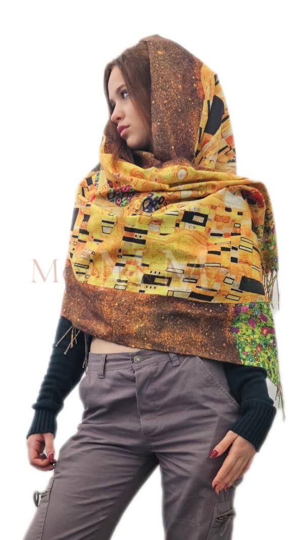 Cashmere Scarf Gustav Klimt The Kiss 2 scaled