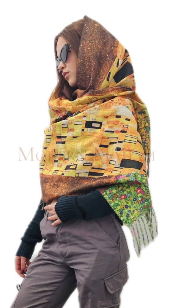 Cashmere Scarf Gustav Klimt The Kiss 3 scaled