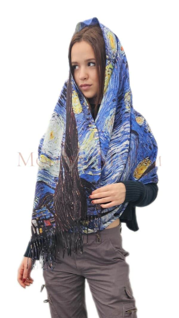 Cashmere Scarf Van Gogh Starry Night 1 scaled