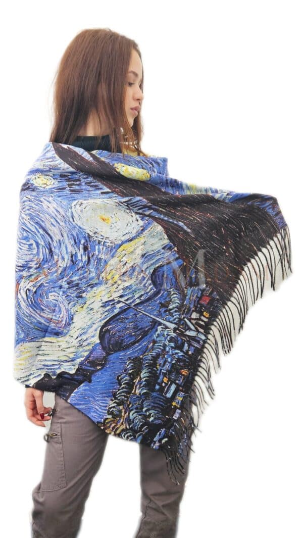 Cashmere Scarf Van Gogh Starry Night 2 scaled