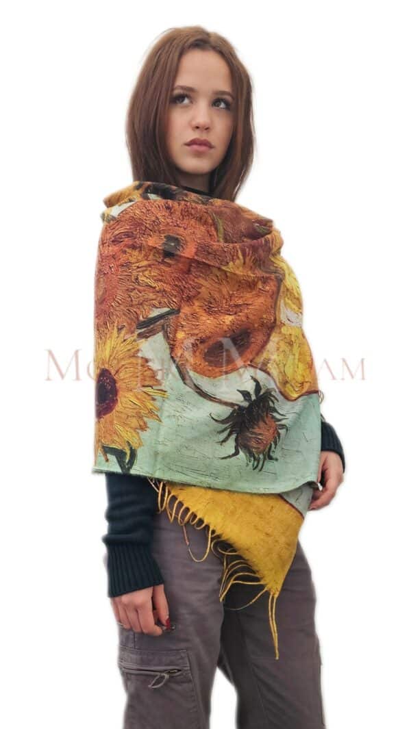 Cashmere Scarf Van Gogh Sunflowers 3 scaled