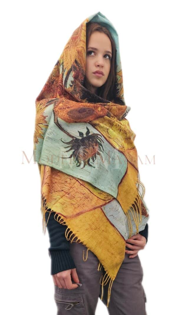 Cashmere Scarf Van Gogh Sunflowers 4 scaled