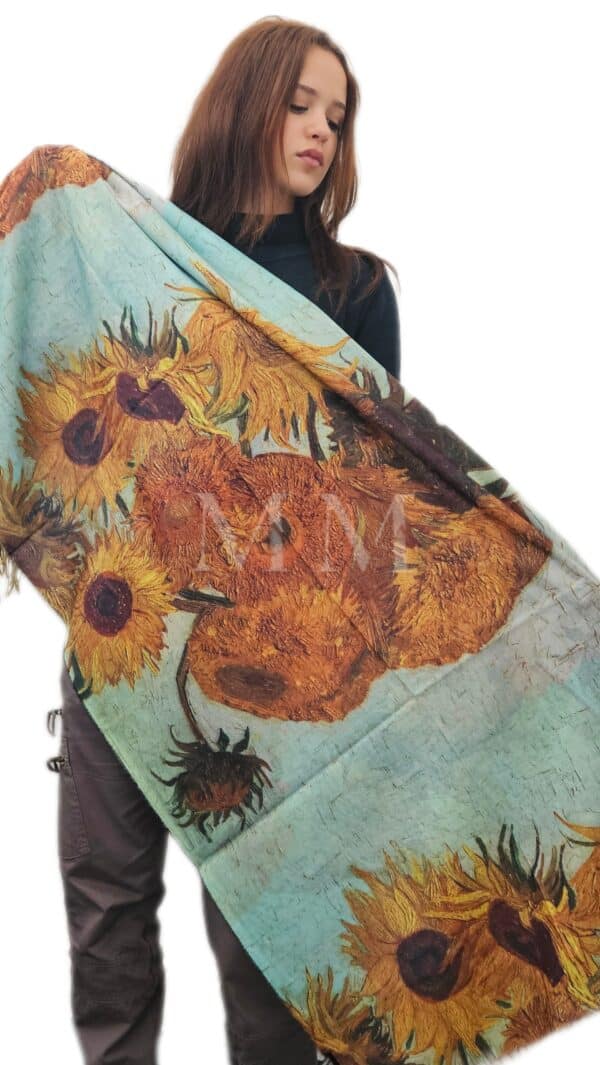 Cashmere Scarf Van Gogh Sunflowers 5 scaled