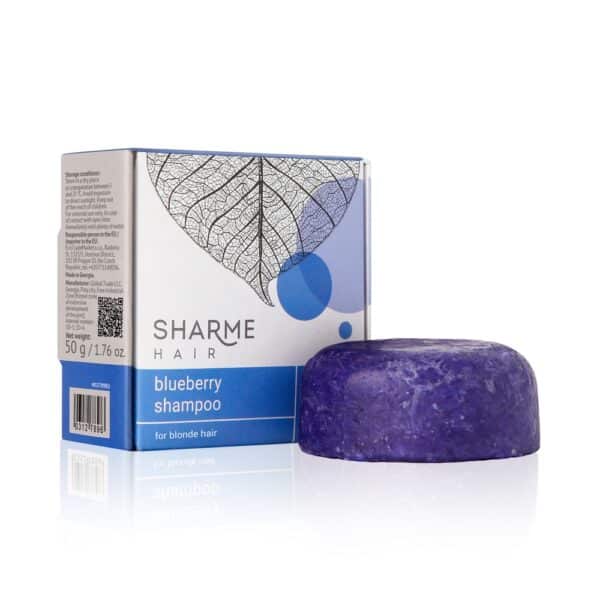 Sharme Hair Blueberry natural solid shampoo with blueberry fragrance for blonde hair 50g 4